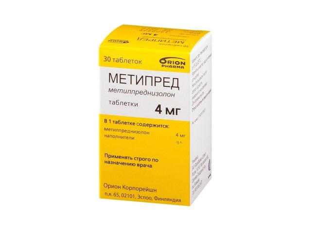 метипред 4мг. №30 таб. 1223