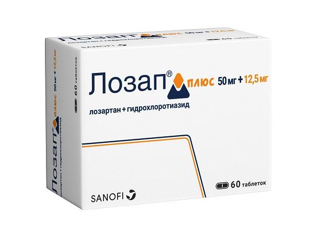 лозап плюс 50мг.+12,5мг. №60 таб. п/о 4698