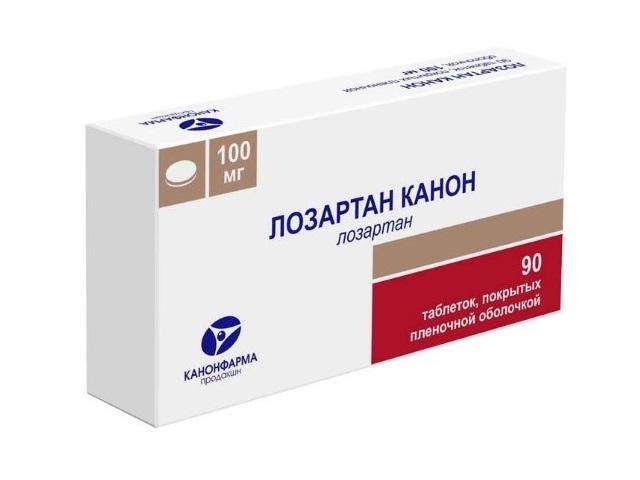лозартан канон 100мг. №90 таб. п/п/о