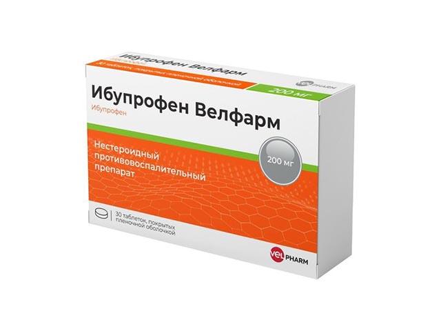 ибупрофен-велфарм 200мг. №30 таб./велфарм/ 7876