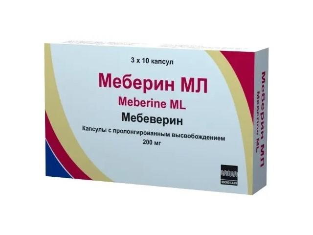 меберин мл с пролонг. высв. 200мг №30 капс.