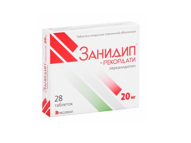 занидип-рекордати 20мг. №28 таб. п/о