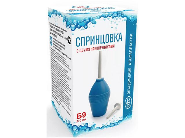 спринцовка пластизольная с двумя наконечниками б №9 270мл