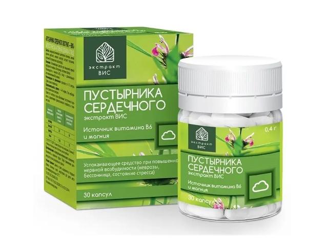 пустырника сердечного экстракт-вис 0,4г №30 капс.