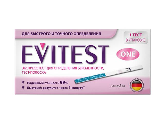 эвитест уан №1 тест-полоска д/опред. берем. [evitest]
