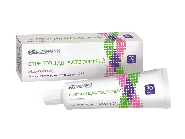 стрептоцид 5% 30г. линимент /усолье сибирское/