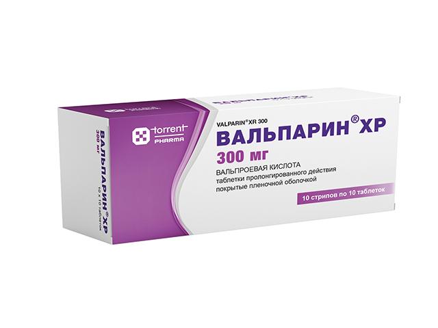 вальпарин хр 300мг. №100 таб. пролонг п/о 2729