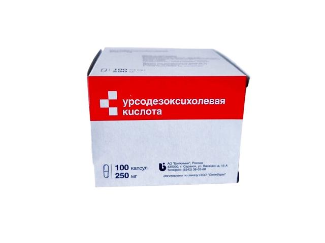 урсодезоксихолевая кислота  250мг. №100 кап. /биохимик/
