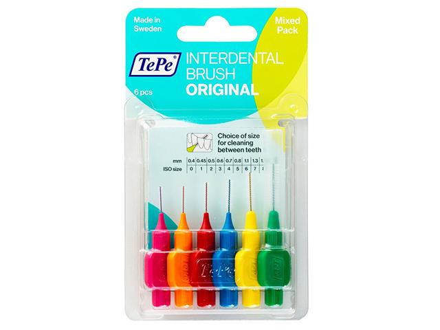 tepe interdental brush original межзубные ершики микс.блистер №6