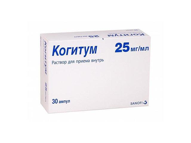 когитум 25мг/мл. 10мл. №30 р-р д/приема внутрь амп.