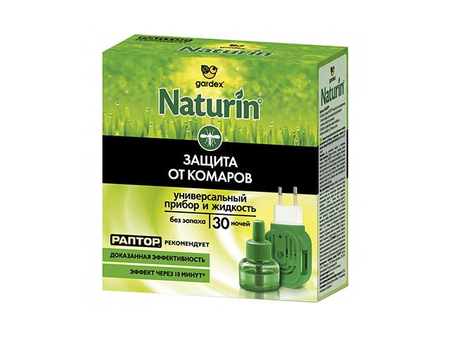 гардекс naturin комплект: прибор универсальный + жидкость от комаров без запаха, 30 ночей