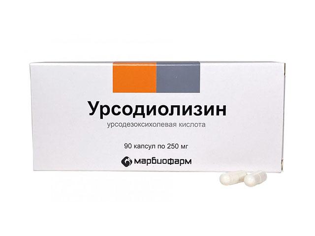 урсодиолизин урсодезоксихолиевая кислота 250мг. №90 капс.
