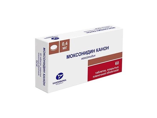 моксонидин канон 0,4мг. №60 таб.п/о 0164