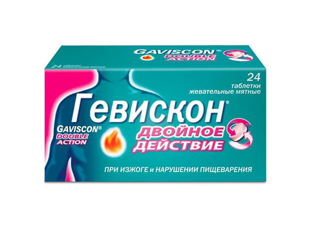 гевискон двойное действие мята №24 жев.таб.