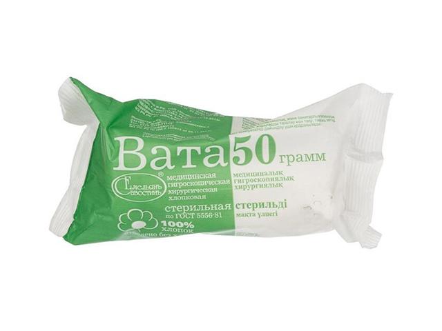 bona mente вата хирург. стер. хлопк. 50г.