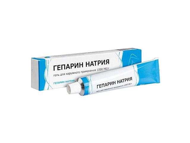гепарин натрия 1000ме/г гель д/наруж прим 100г