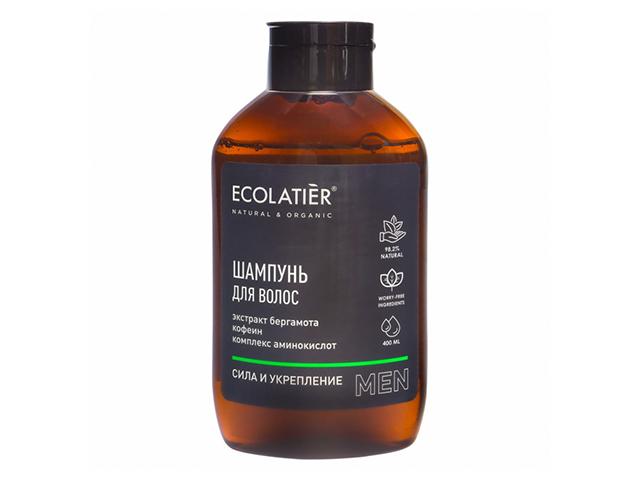 ecolatier men шампунь сила и укрепление 400мл 831101(170819)