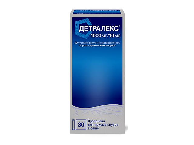 детралекс 1000мг/10мл. 10мл. №30 сусп. д/п/в