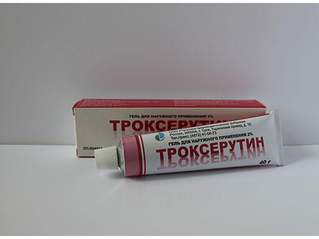 троксерутин гель для наружного применения 2% 40г. 3302