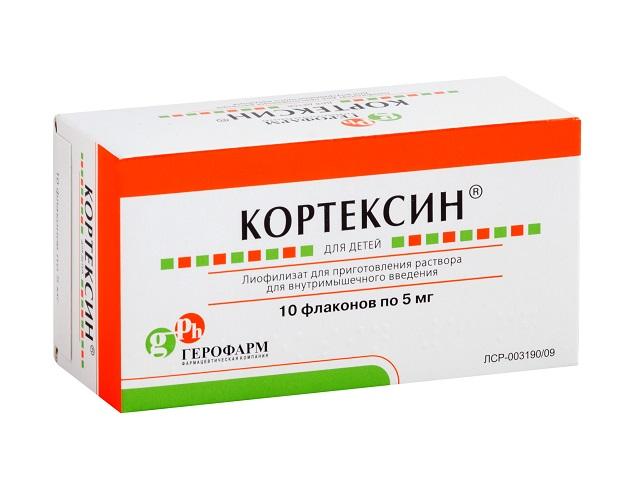 кортексин 5мг. №10 лиоф. д/р-ра д/в/м фл.