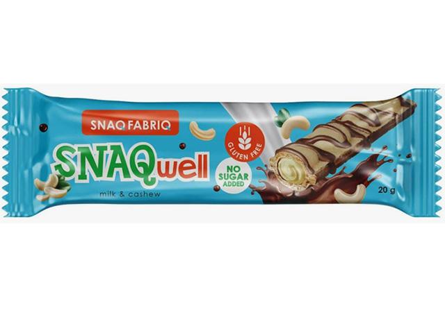 *snaq fabriq батончик вафельный с молочно-ореховой пастой 20г. 4610169564143