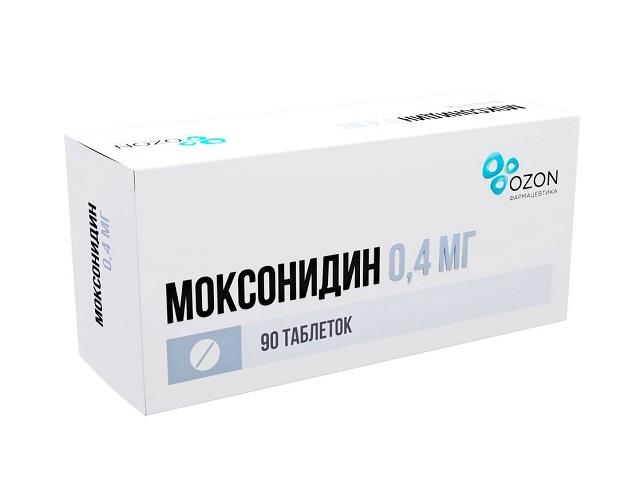 моксонидин 0,4мг №90 таб.п/пл/о (озон)