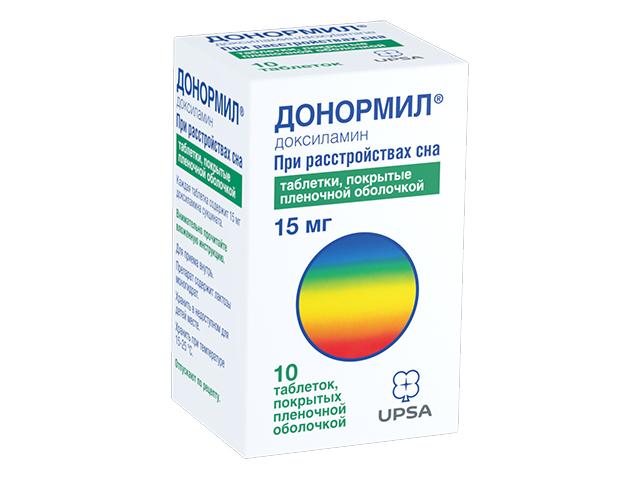 донормил 15мг. №10 таб. п/о 7558