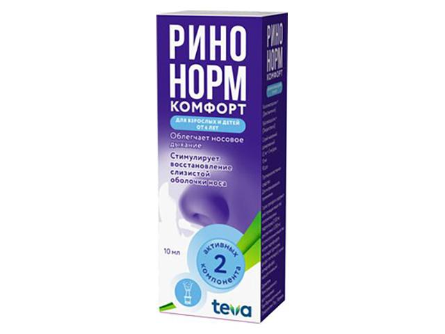 ринонорм комфорт  0,1мг.+5мг/доза 10мл. назал.спрей 2652