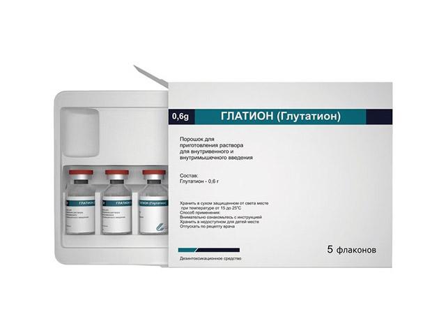 глатион 0,6г. №5 пор. д/приг. р-ра в/в в/м введ. (глутатион)