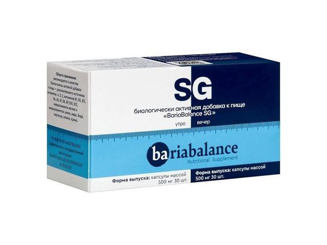 bariabalance sg утро n30 капс по 500мг+bariabalance sg вечер n30 капс по 500мг