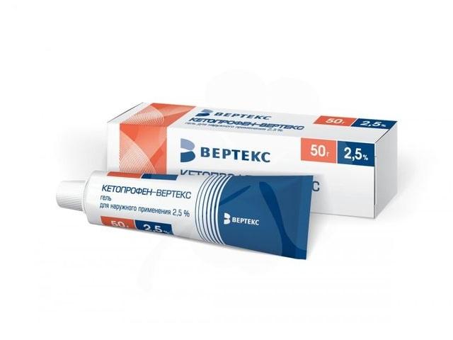 кетопрофен-вертекс гель 2,5% 50г. 0381