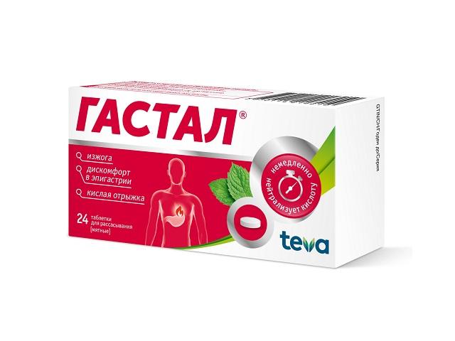 гастал №24 мята таб. д/расс.