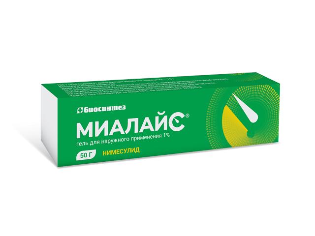 миалайс 1% 50г.гель д/наружн.прим.