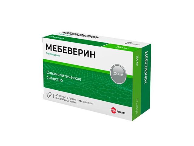 мебеверин 200мг. №30 капс. пролонг. /велфарм/ 9290