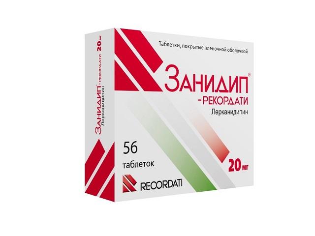 занидип-рекордати 20мг. №56 таб. п/о