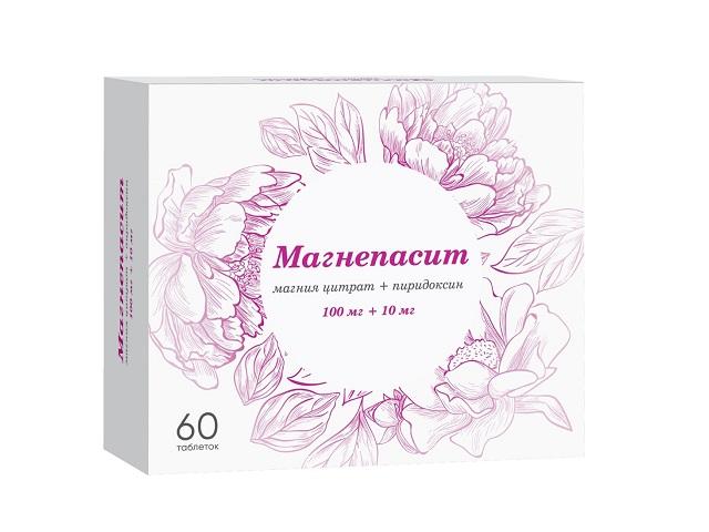 магнепасит 100мг+10мг №60 таб. п/п/о