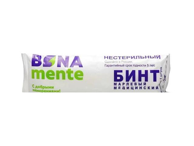 bona mente бинт марл. мед. н/стер. 5м.х10см.