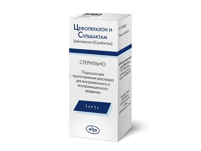 цефоперазон+сульбактам 1+1г. n1 флак. пор. д/р-ра в/в в/м /рузфарма/ 1771