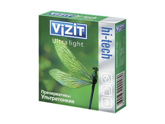 визит презерватив hi-tech ультратонкий спер. №3 ultra light [vizit]