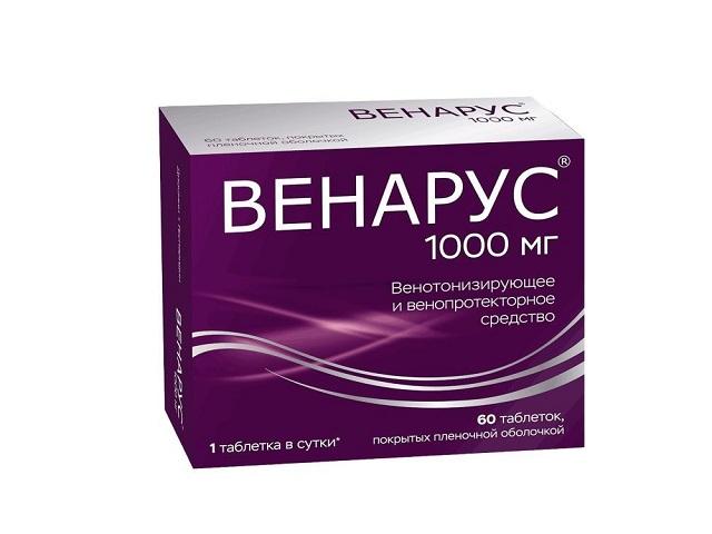 венарус 1000мг. №60 таб. п/о 2480