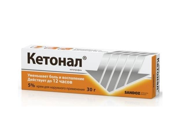 кетонал крем д/нар.прим. 5% 30г