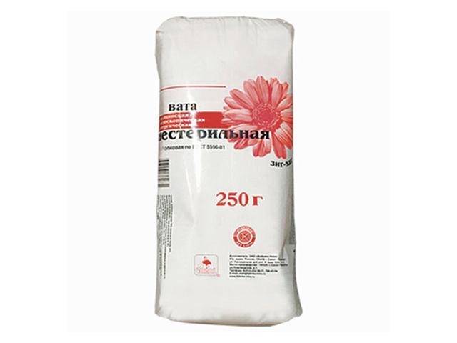 вата хирург. зиг-заг 250г. н/стер.