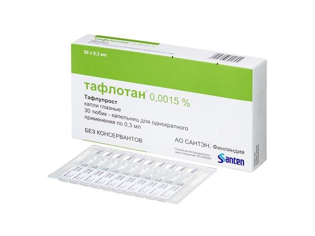тафлотан 0,0015% 0,3 мл. №30 гл.капли тюб/кап.