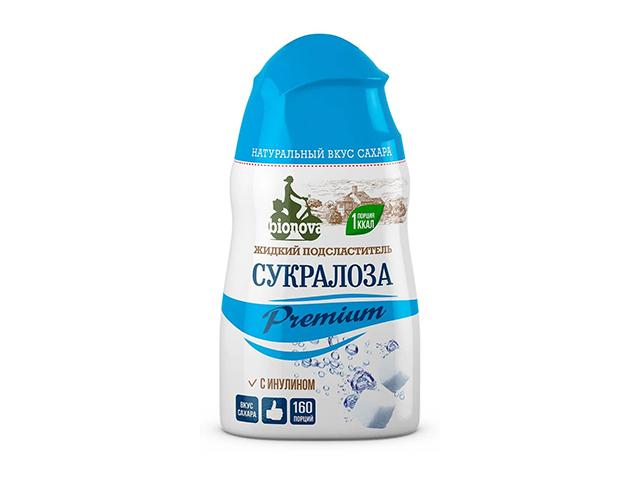 *бионова столовый подсластитель жид.,комплексная пищев. добавка "сукралоза premium" 80г. 00-00000153