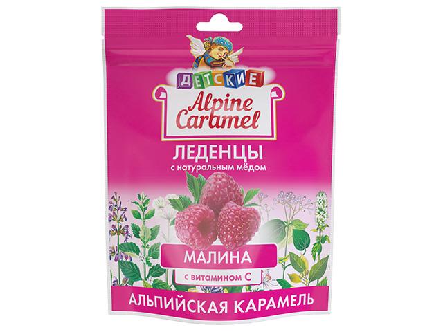 alpine caramel альпийская карамель леденцы дет (малина/вит с) 75г