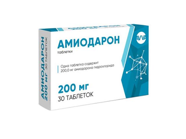 амиодарон 200мг. №30 таб. /авва рус/