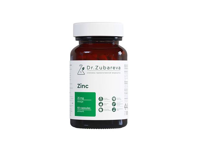 dr.zubareva цинк хелат желат. капс. 480мг №60 (бад)