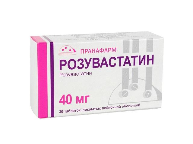 розувастатин 40мг. №30 таб. п/о  /пранафарм/ 8340