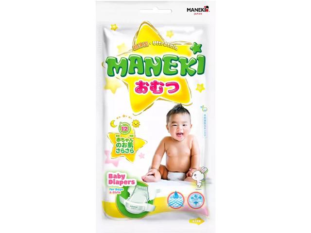 *maneki подгузники детские promo, 4-8 кг., р.- s, №2. bd1808h