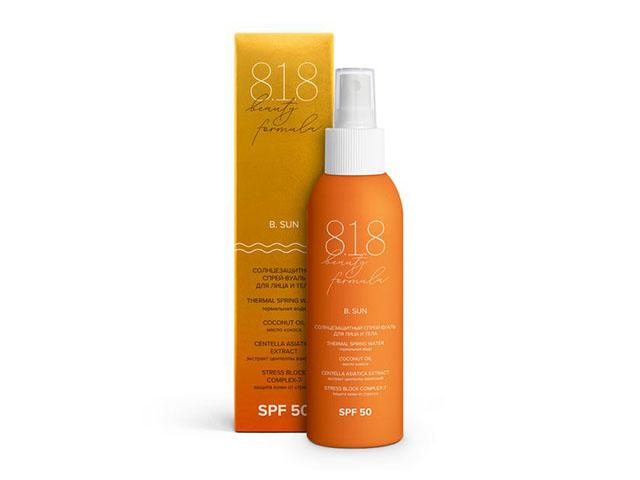 818 beauty formula estiqe солнцезащитный спрей-вуаль для лица и тела spf 50, фл. 150 мл